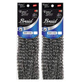 Foxy Silver (Foxy Braid - Jerry Curl - 30 Strands - 12 Inch - 4 Packs) - Synthetic Crochet Braiding Hair in 280