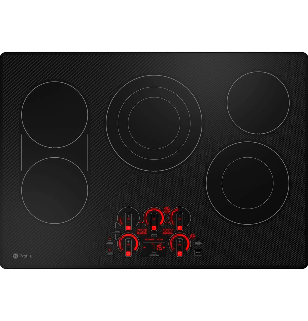 GE APPLIANCES PEP9030DTBB Electric Cooktop, Black on Stainless D533209