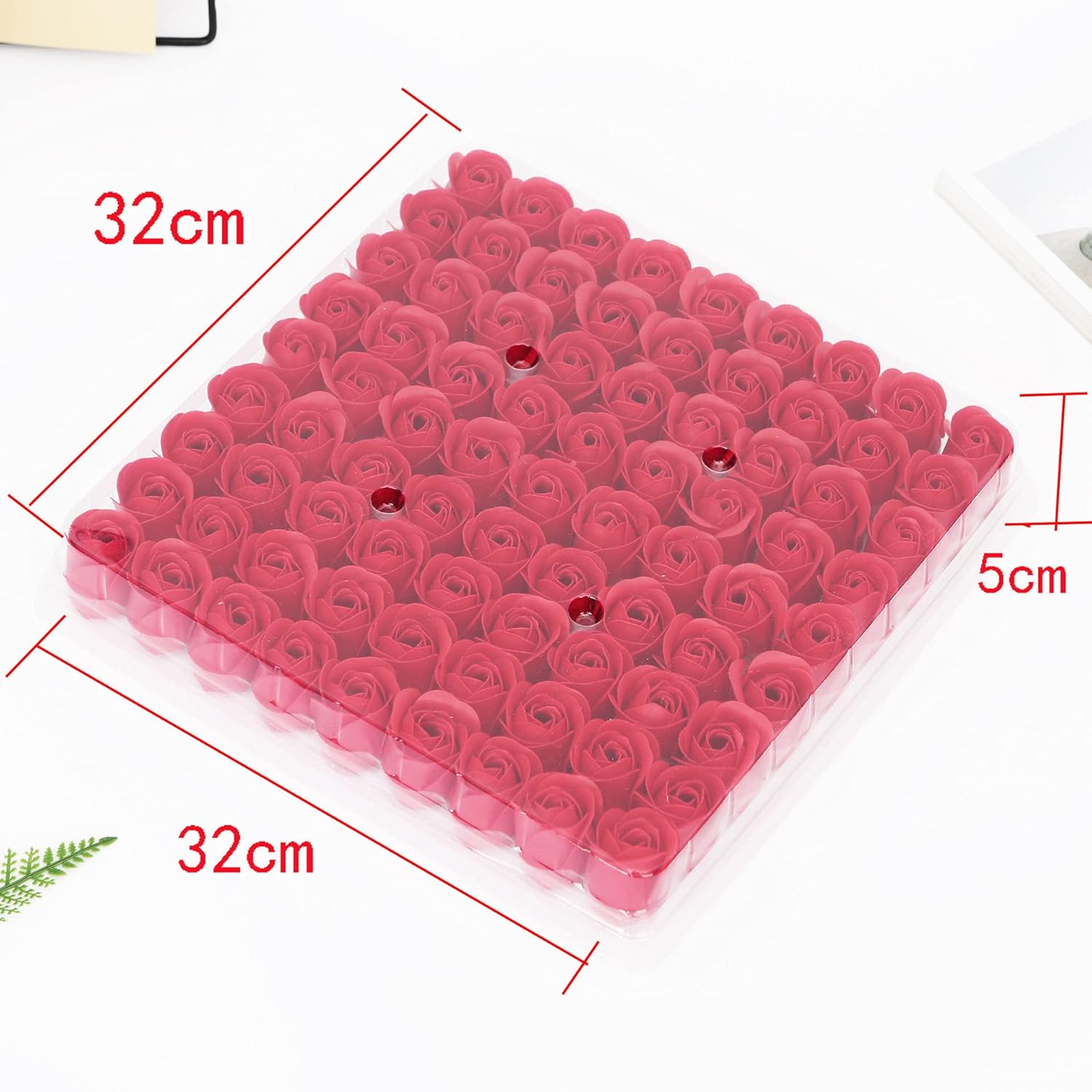 81Pcs Rose Flower Bath Soap, Scented Body Soap for Gifts M267