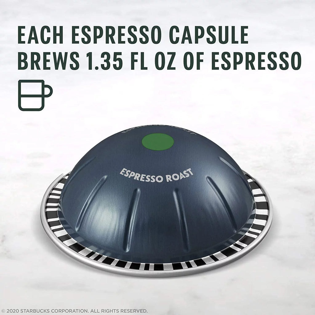 Starbucks Coffee Nespresso Vertuo Capsules, Dark Roast Espresso, 10 Count I705