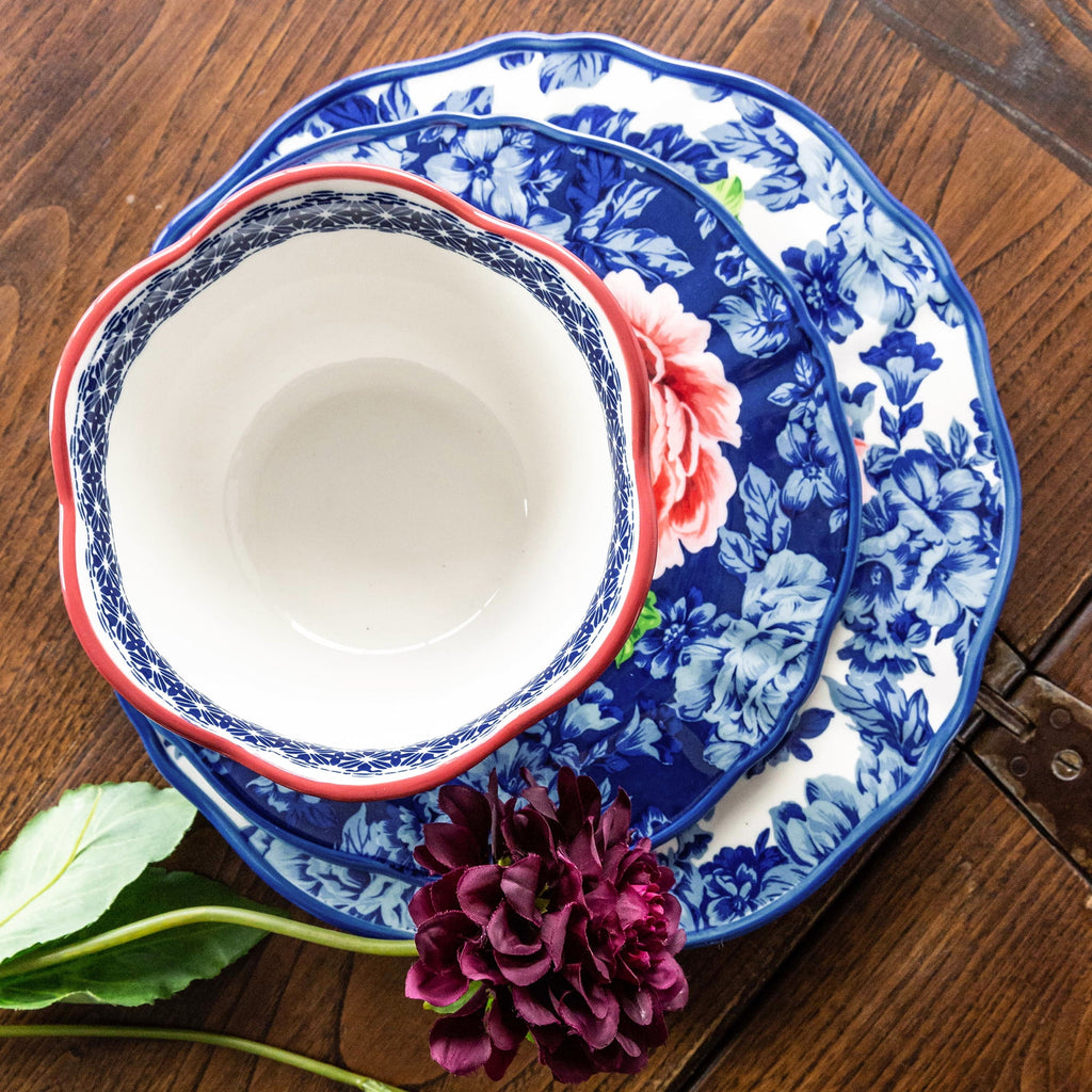 The Pioneer Woman Heritage Floral 12-Piece Stoneware Dinnerware Set G133