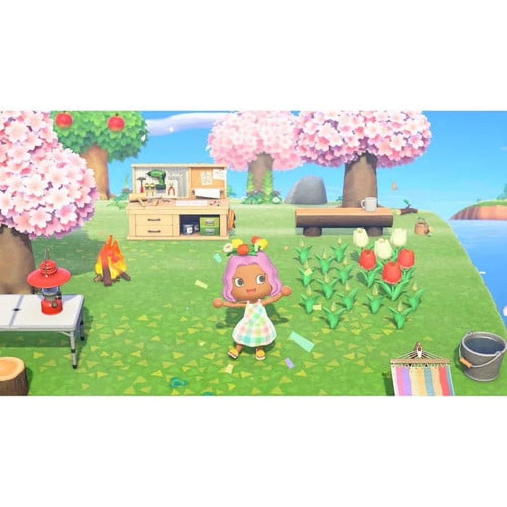 Nintendo Switch Lite Blue Gaming Console Bundle with Animal Crossing X993056