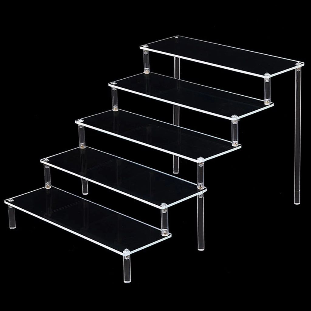 Transparent Acrylic Display Riser Shelf, 5 Tier E11517