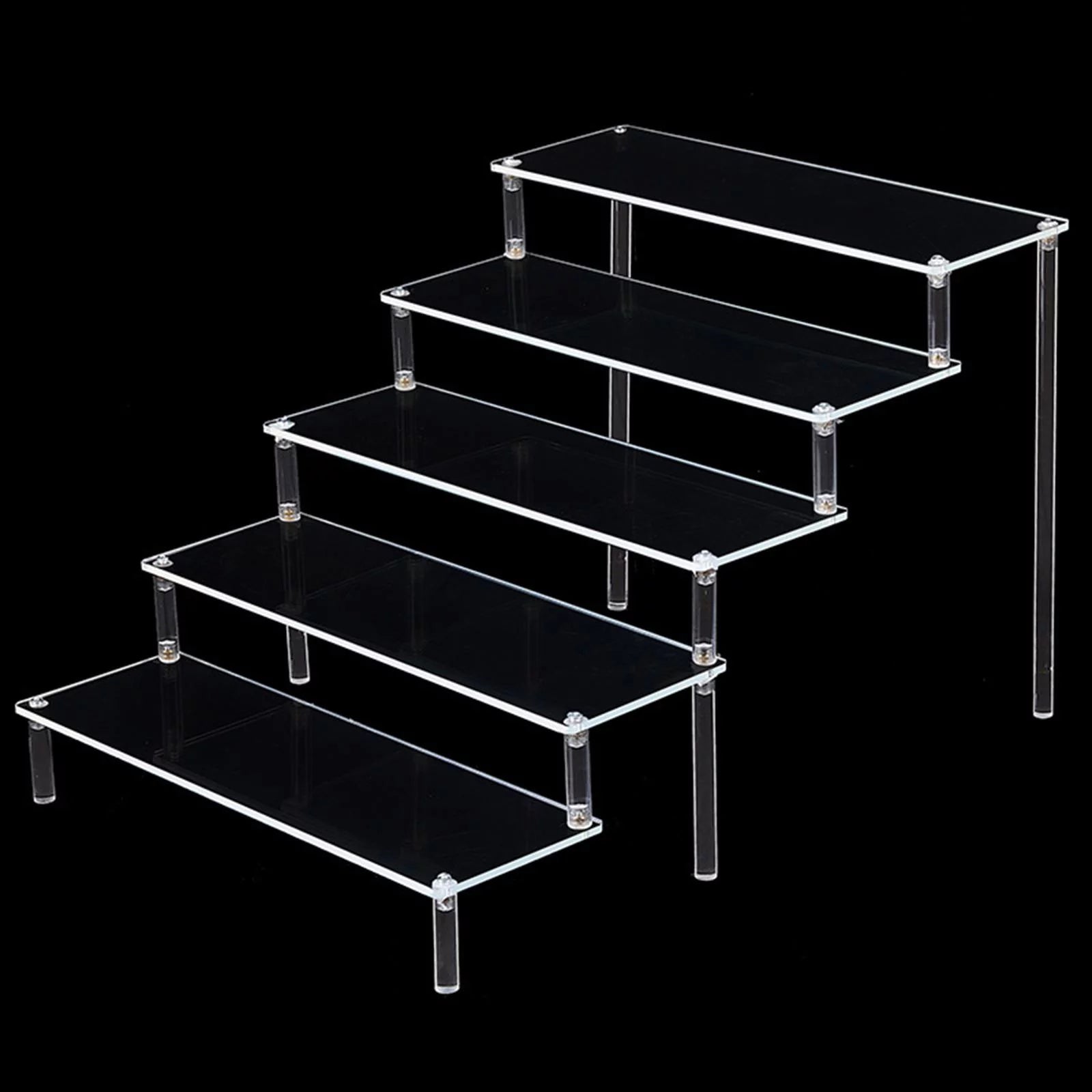 Transparent Acrylic Display Riser Shelf, 5 Tier E11517