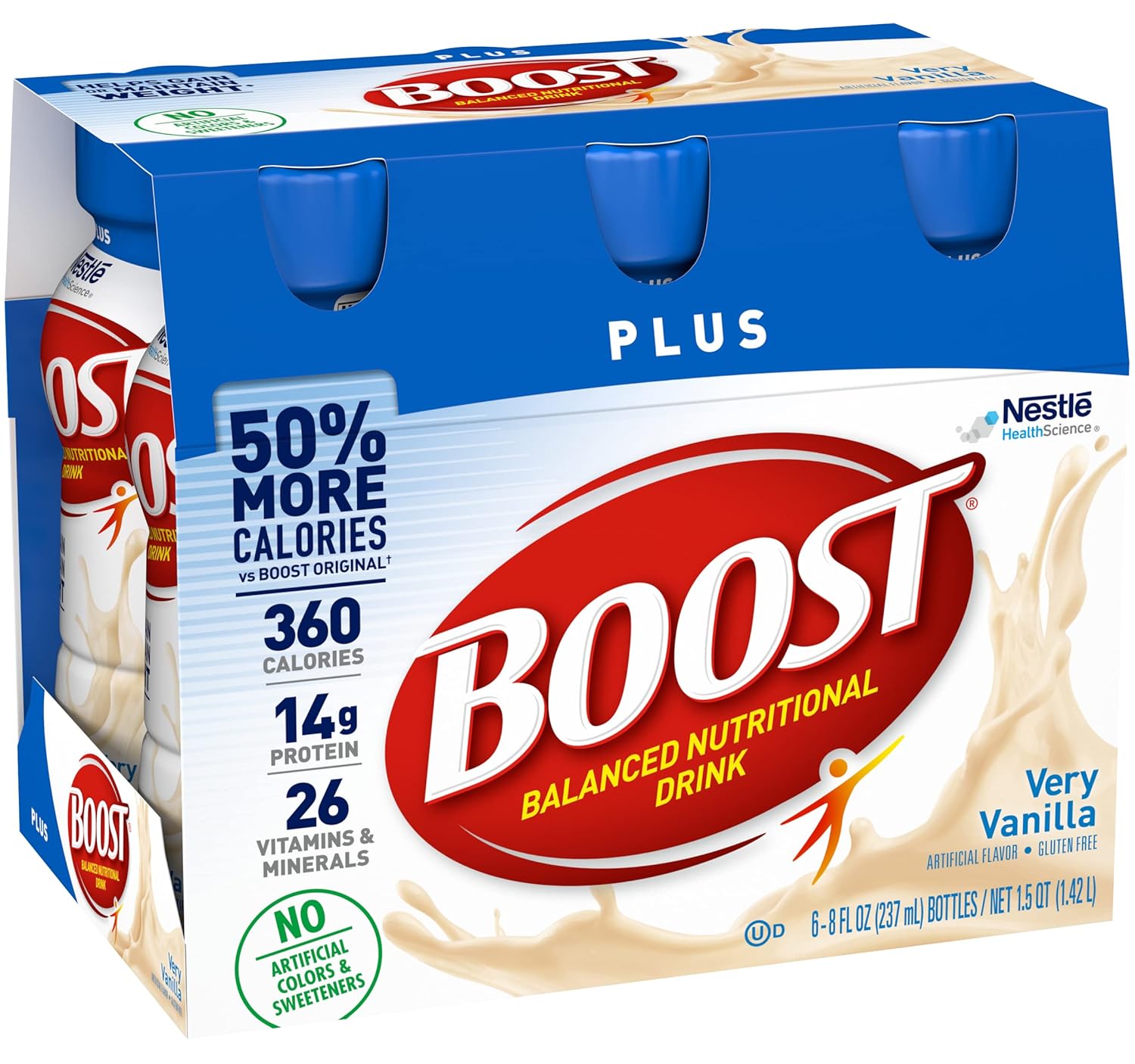 Boost Plus Complete Nutritional Drink Vanilla 8 Fl Oz Pack of 2 B617