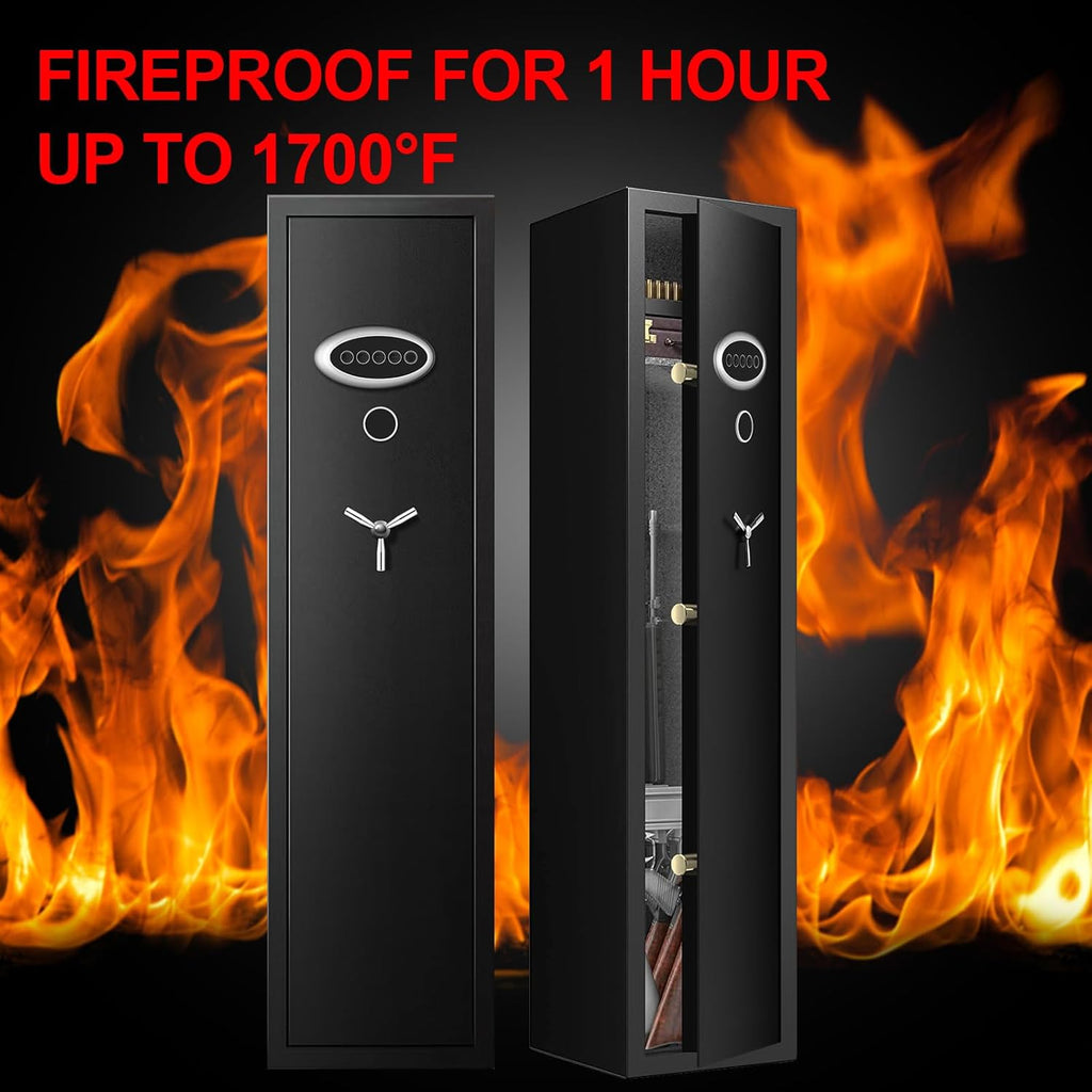 Extra Large Gun Safe for Rifles and Pistols with Removable Rack and LED Light J463