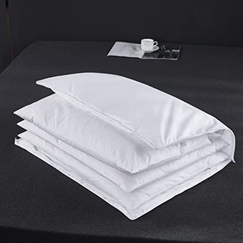 Three Geese Adjustable Goose Feather Pillow, King Size, Cotton Cover T2665