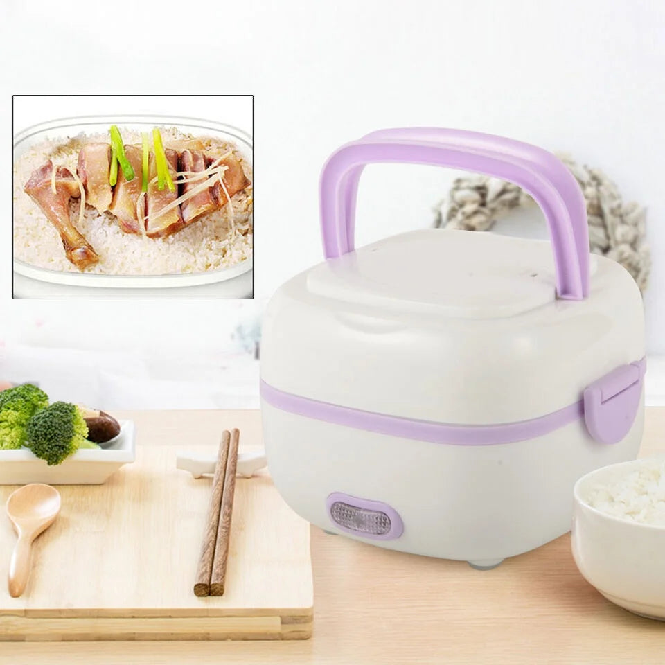 Stainless Steel Electric Lunch Box Mini Rice Cooker 1L E711