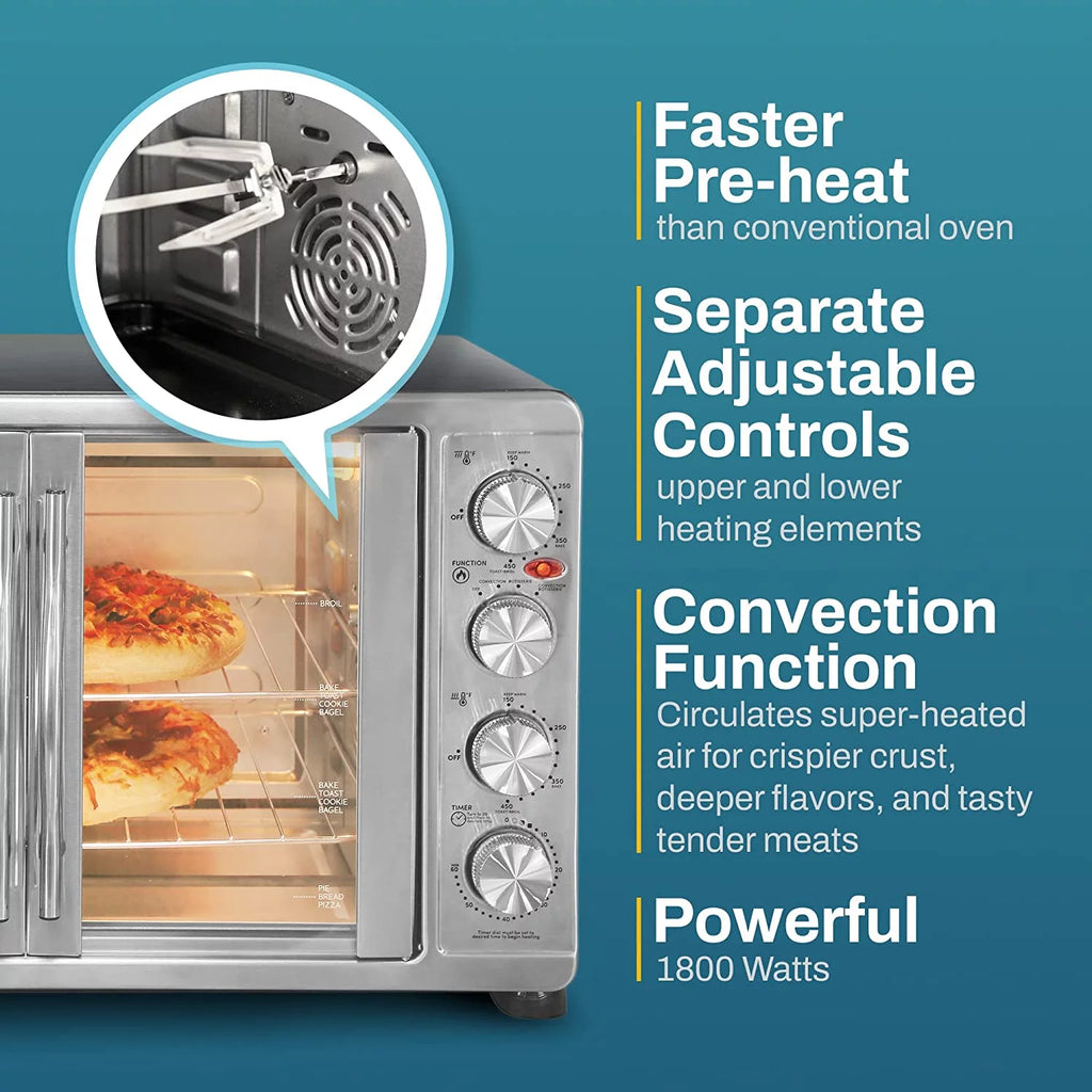 French Door 47.5Qt Convection Oven with Rotisserie W252