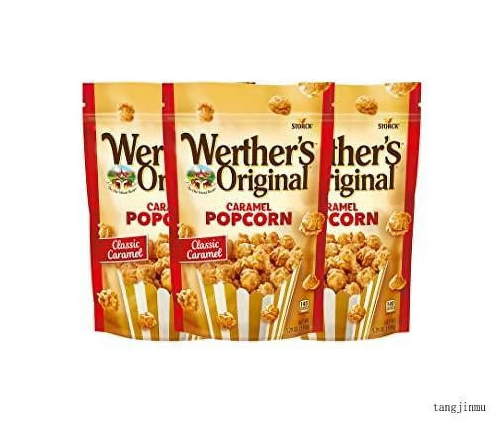 Werthers Original Caramel Popcorn 5.29 Oz Bag (Pack Of 3)