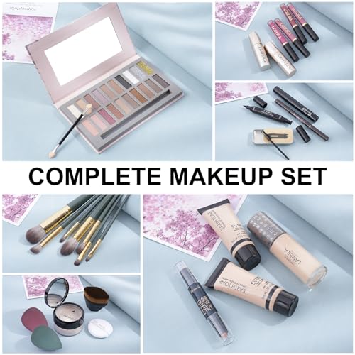 All in One Makeup Kit for Women with Eyeshadow, Lipstick & Eyebrow Pencil V50472
