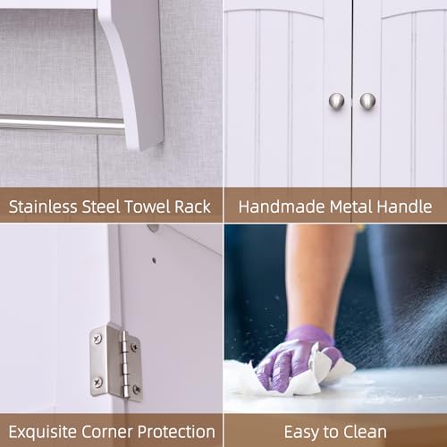 Bathroom Wall Cabinet with Towel Bar Over The Toilet Storage S104704
