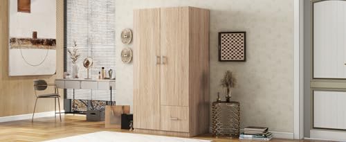 71'' Wooden Armoire with Double Doors and Storage Drawer U9775