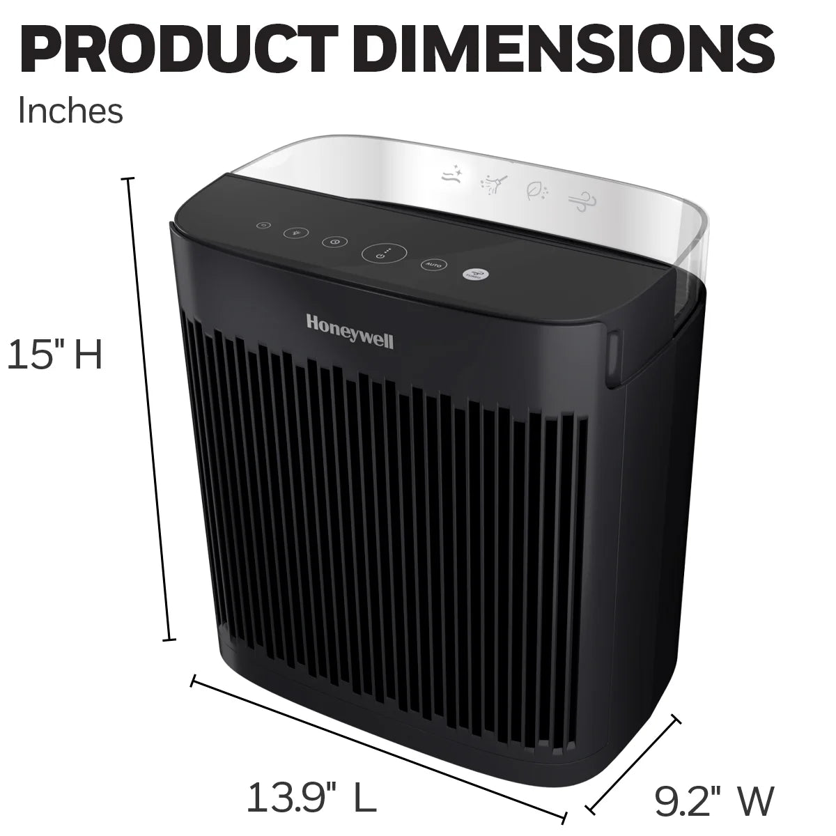 Honeywell Air Purifier HP5100B, HEPA Filter for Allergens, Smoke, Pollen, Dust Q504833