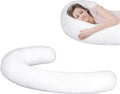 Cotton Pillowcase Compatible for Contour Swan Body Pillow, Original, Cool XL and Candy Cane Models, Soft and Breathable Zippered Closure Pillowcase - Provides a Comfortable Sleep Experience, White
