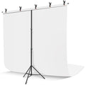 Portable Green Screen Backdrop Kit 6.3 x 6.5 ft, Green Screen Stand for Streaming, Greenscreen Background with Adjustable Photo Backdrop Stand for Photography,Zoom with Carrying Case and 5 Clips
