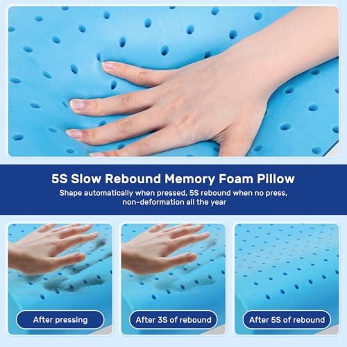 Contour Memory Foam Neck Pillow for Sleeping, Ergonomic Support - Grey M951245