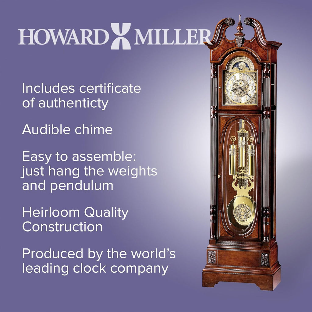 Howard Miller Stewart Floor Clock 610-948 Windsor Cherry Grandfather L3898