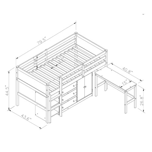 Full Size Platform Bed with Storage Headboard and Charging Station, White L555667