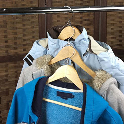 Proman Products Kascade Wooden Hangers 50 Pack, Natural D4941