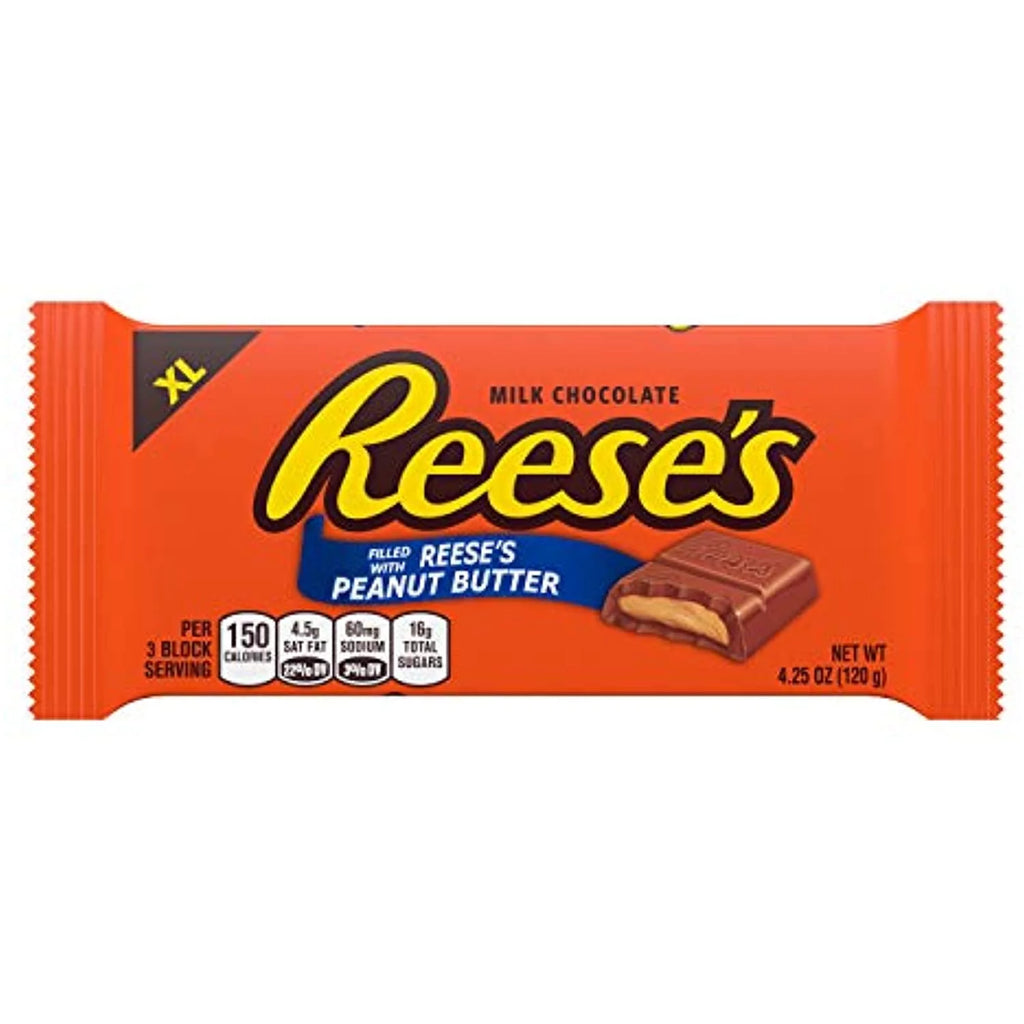 Reeses Milk Chocolate Peanut Butter Candy Bars, 4.25 oz (12 Count) R9133