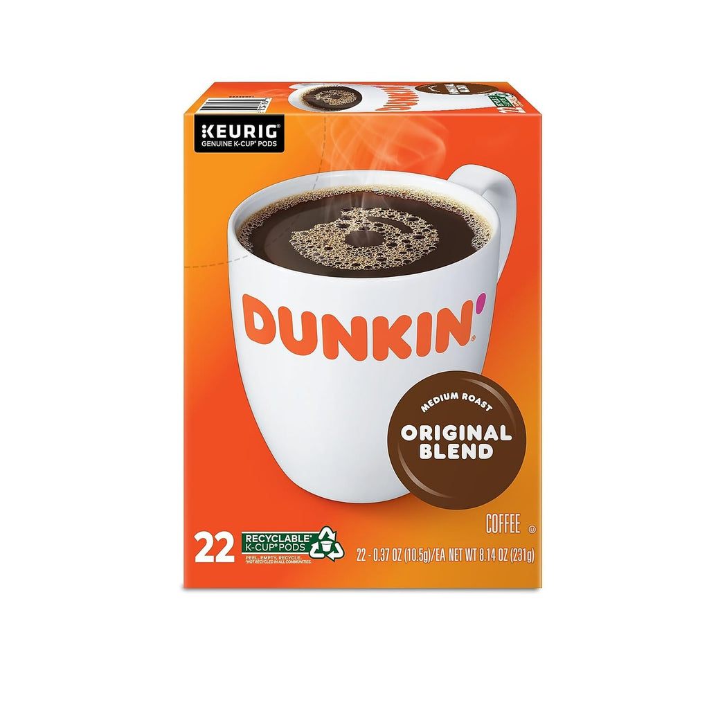 Dunkin' Original Blend Medium Roast Coffee, 22 K-Cup Pods A158