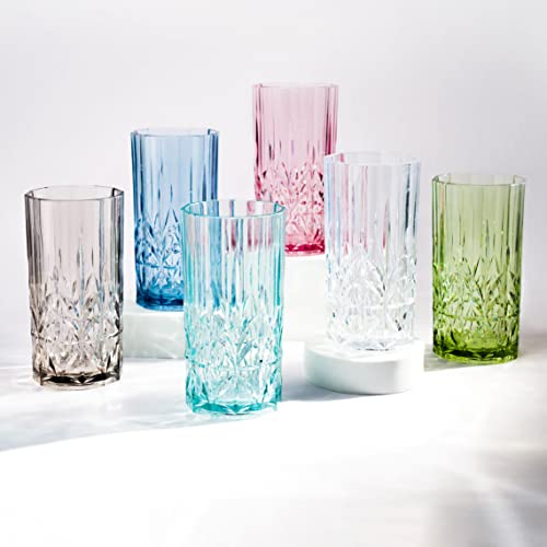 BELLAFORTE Shatterproof Tritan Tall Tumbler 18oz, Set of 4, Pink R63739