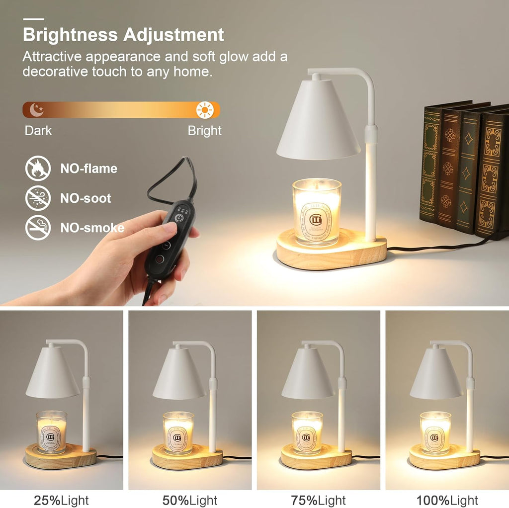 Candle Warmer Lamp with Timer, Adjustable Height, 2 Bulbs H891