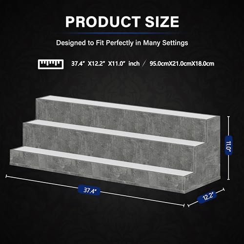 LED Lighted Liquor Shelves, 24 Inch Bar Bottle Display Shelf with App & Remote Control C8503