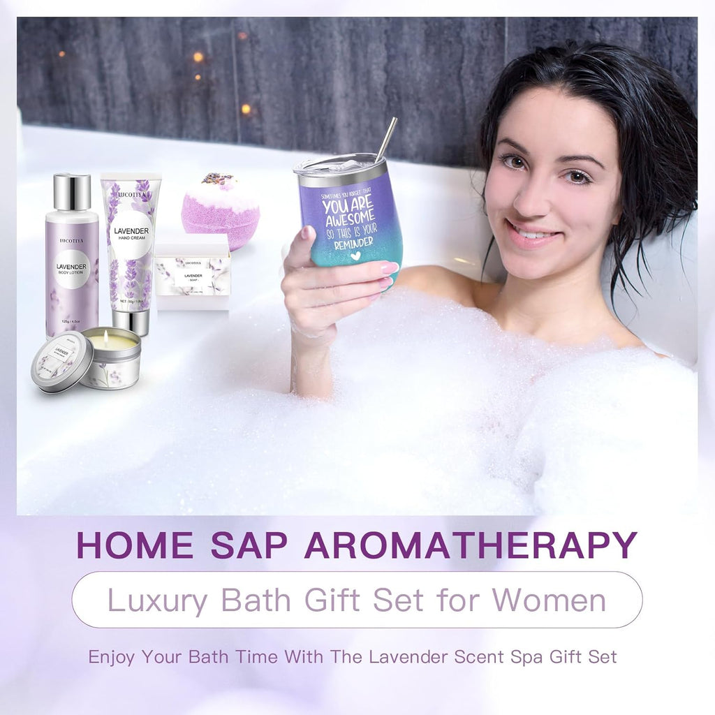 Lavender Bubble Bath and Body Gifts Set for Women G620