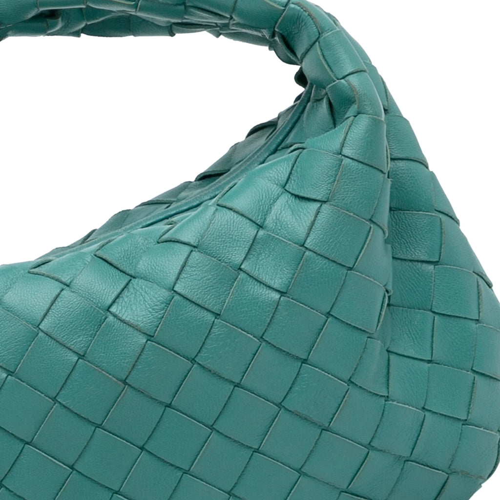 Bottega Veneta Mini Intrecciato Jodie Calf Leather Blue Handbag D874