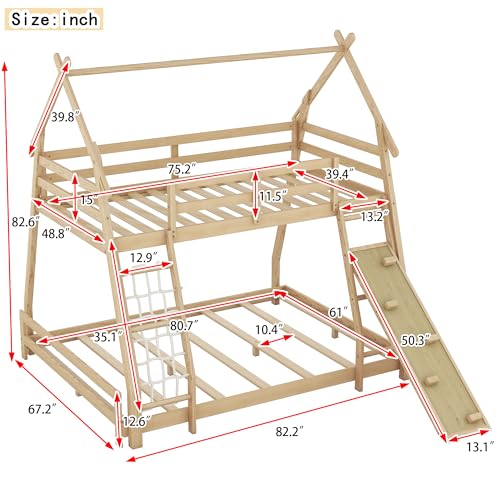 Twin House Loft Bed with Storage Shelves, Guardrails and Ladder, Gray Z602097