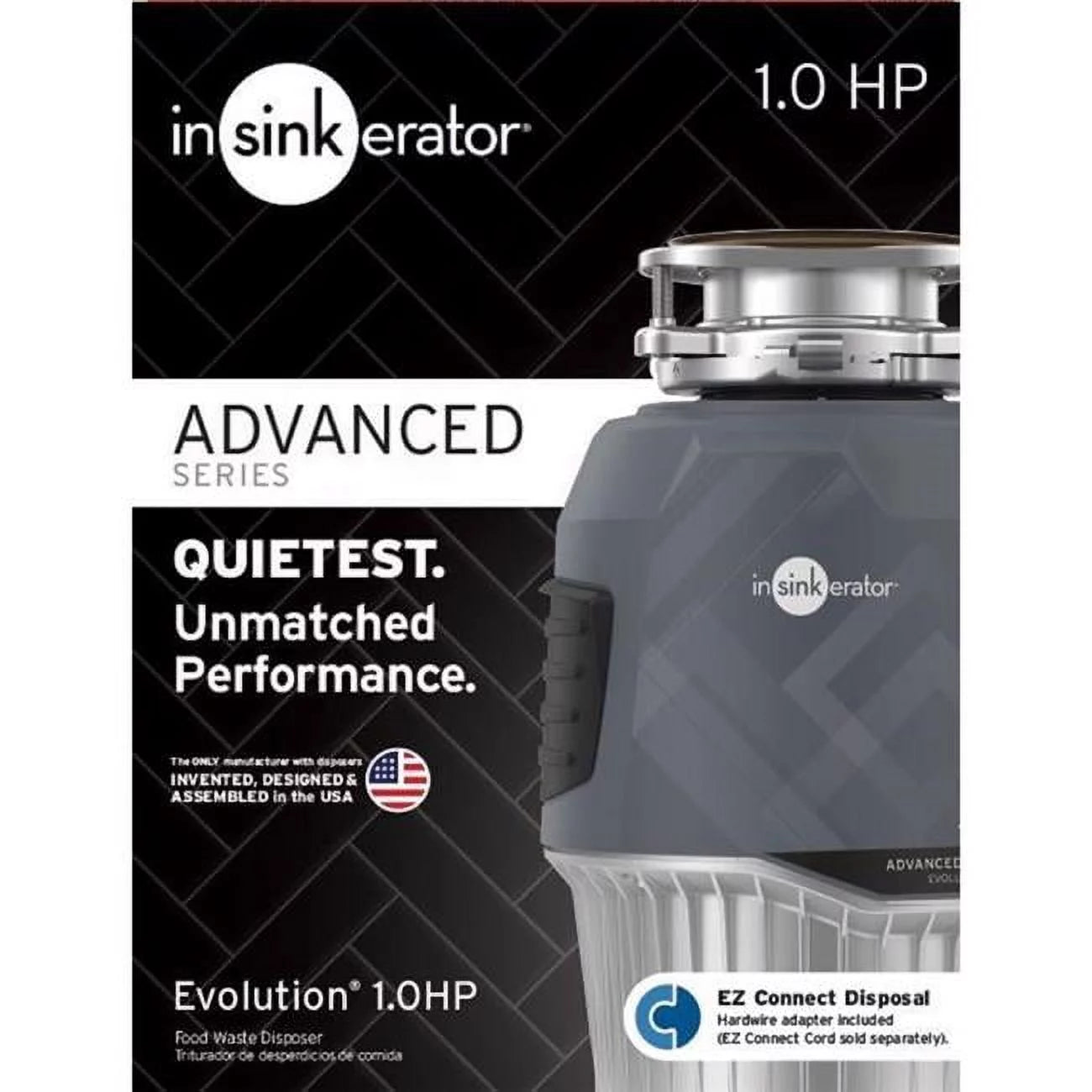 Evolution 1 HP Continuous Feed Garbage Disposal, Gray