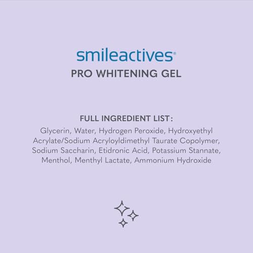 Smileactives Teeth Whitening Kit with Hydrogen Peroxide, Vanilla Mint Whitener Pen, 90 Day Kit S8914