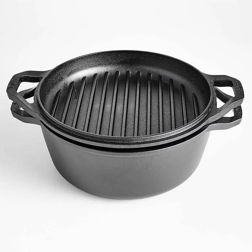 Lodge LC6DD 6 Quart Cast Iron Double Dutch Oven L7199