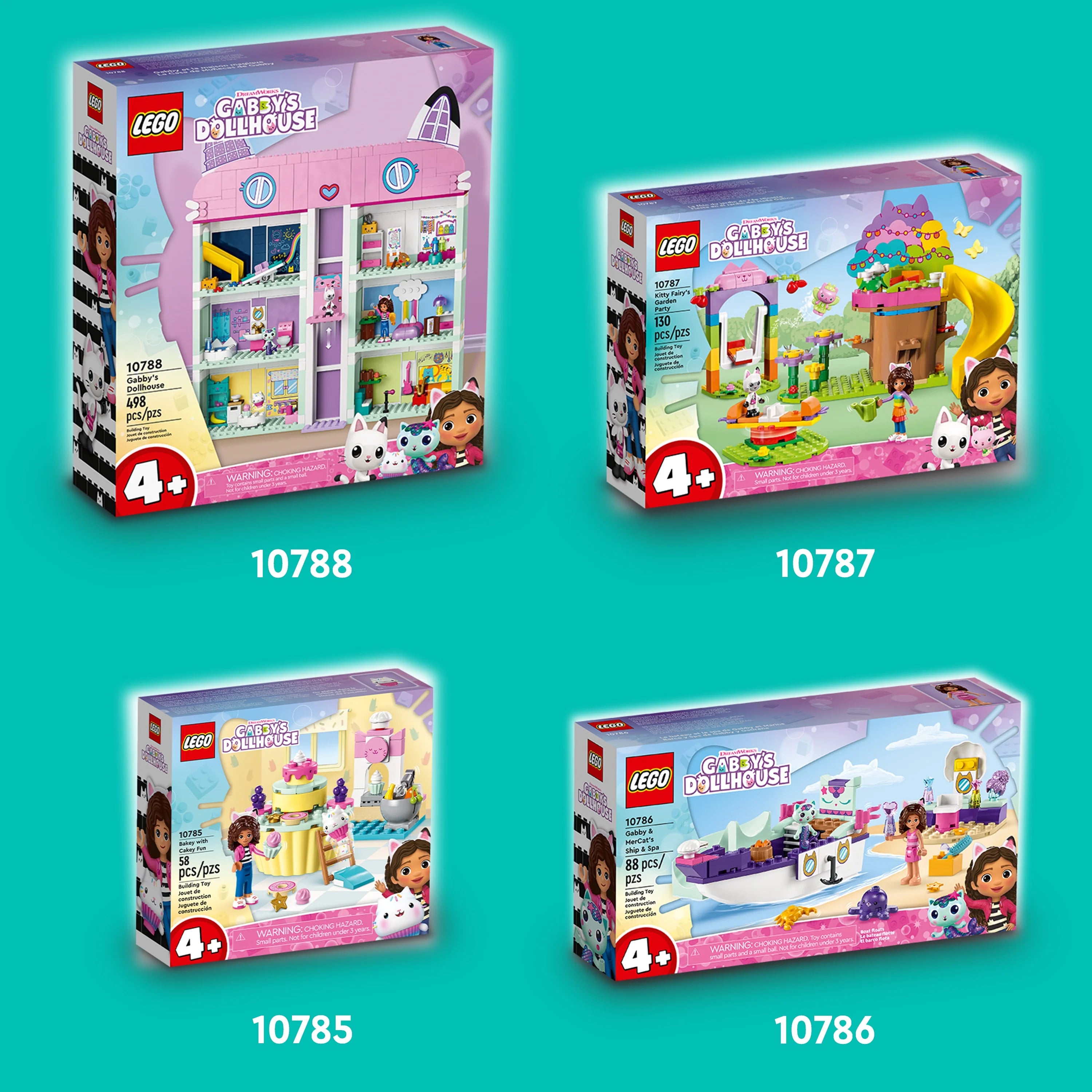 LEGO Gabby’s Dollhouse 10788 Building Toy Set, 8-Room Playhouse for Kids Ages 4+ C331