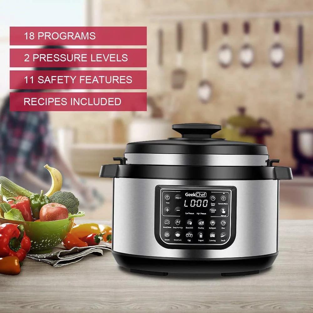 12-In-1 Electric Pressure Cooker, Stainless Steel P67684