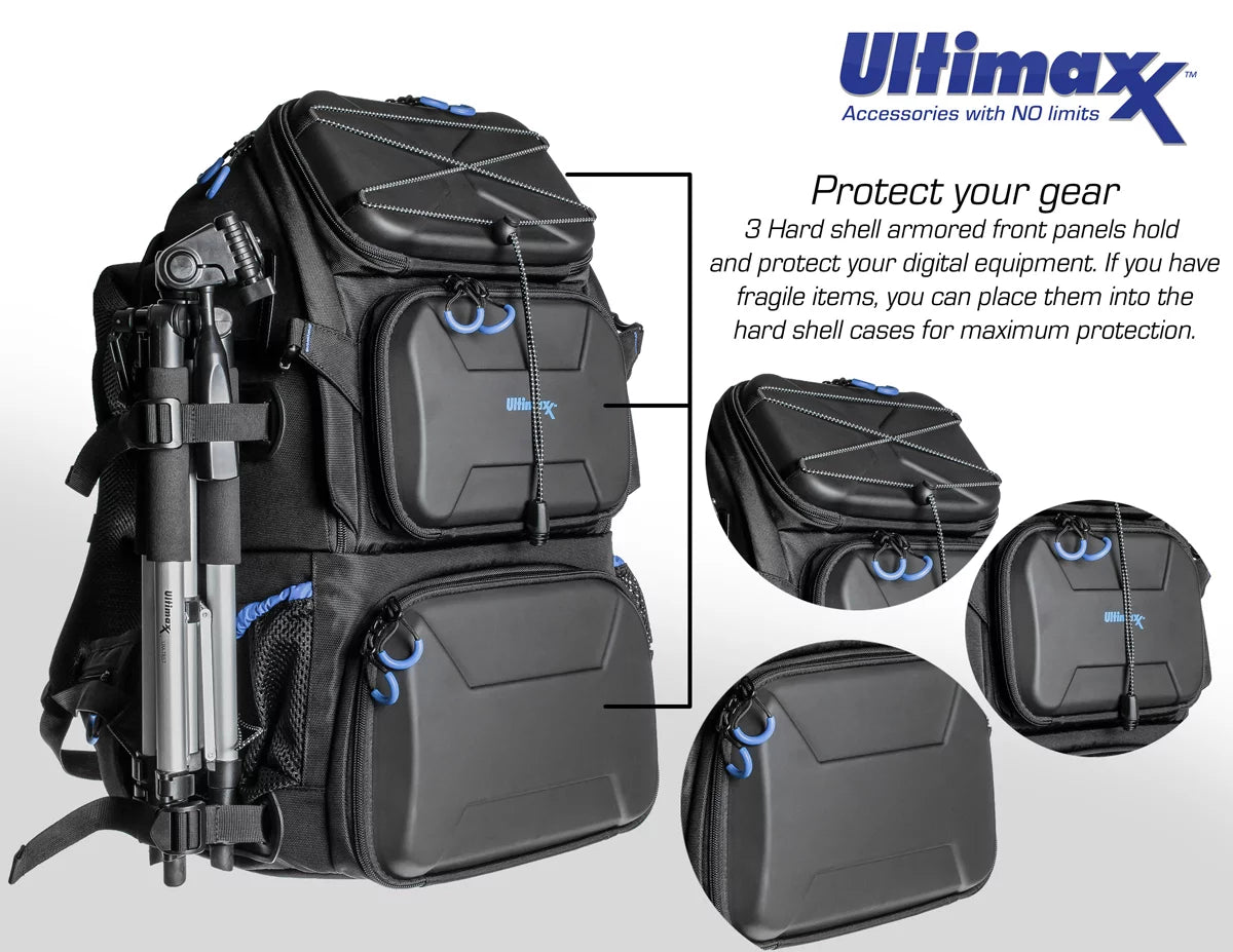 Professional Heavy Duty Camera Backpack with Removable Gadget Bag F411