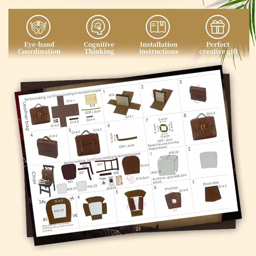 DIY Miniature House Kit with Furniture 3D Wooden Dollhouse Model I51219