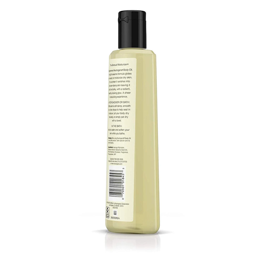 Neutrogena Lightweight Body Oil for Dry Skin, Sheer Sesame Formula, 16 fl. oz U791