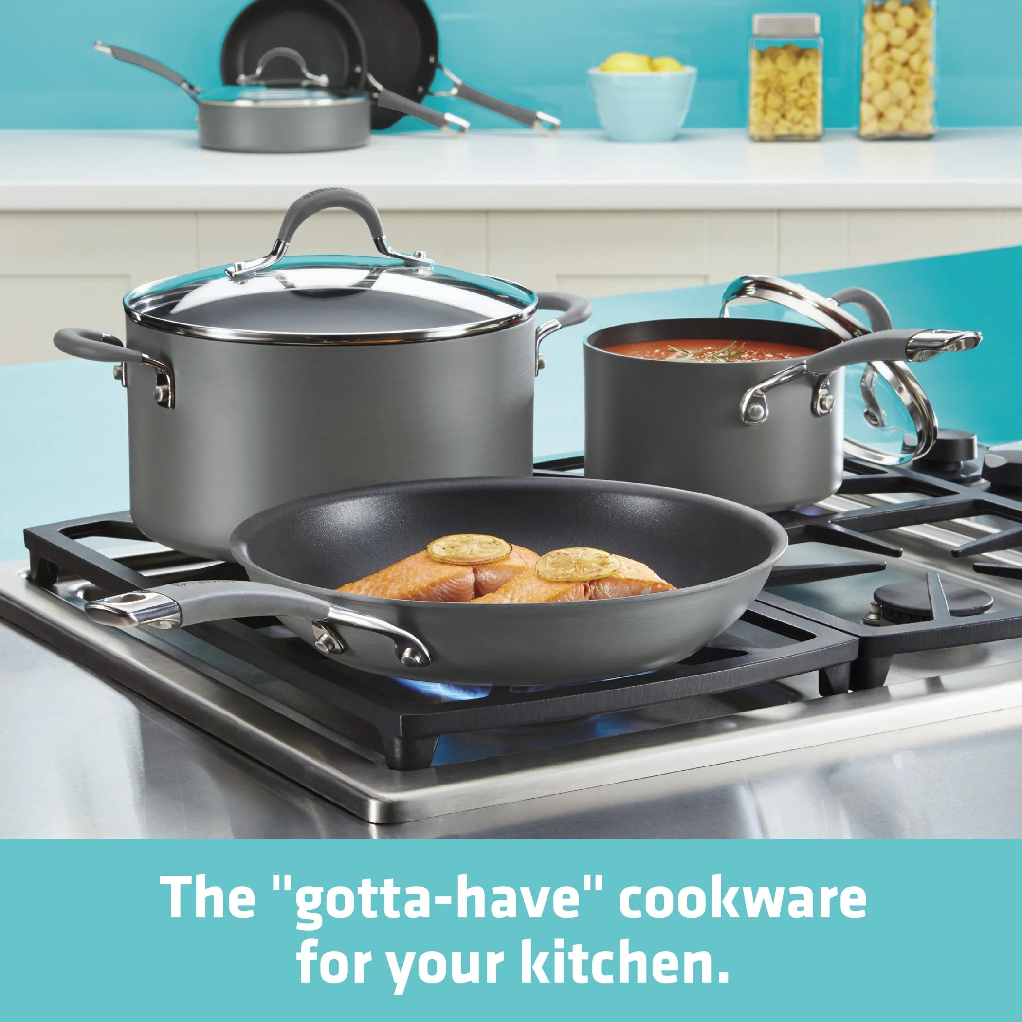 Circulon Radiance Hard-Anodized Nonstick Stockpot, 7.5-Quart, Gray I93138