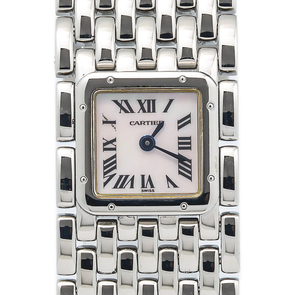 Cartier Panthere Ruban 2420 Mother-of-Pearl Dial Quartz Ladies Watch E5613