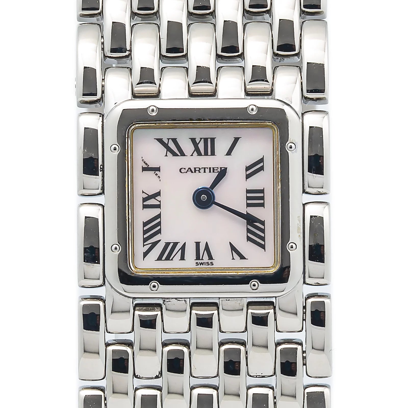 Cartier Panthere Ruban 2420 Mother-of-Pearl Dial Quartz Ladies Watch E5613