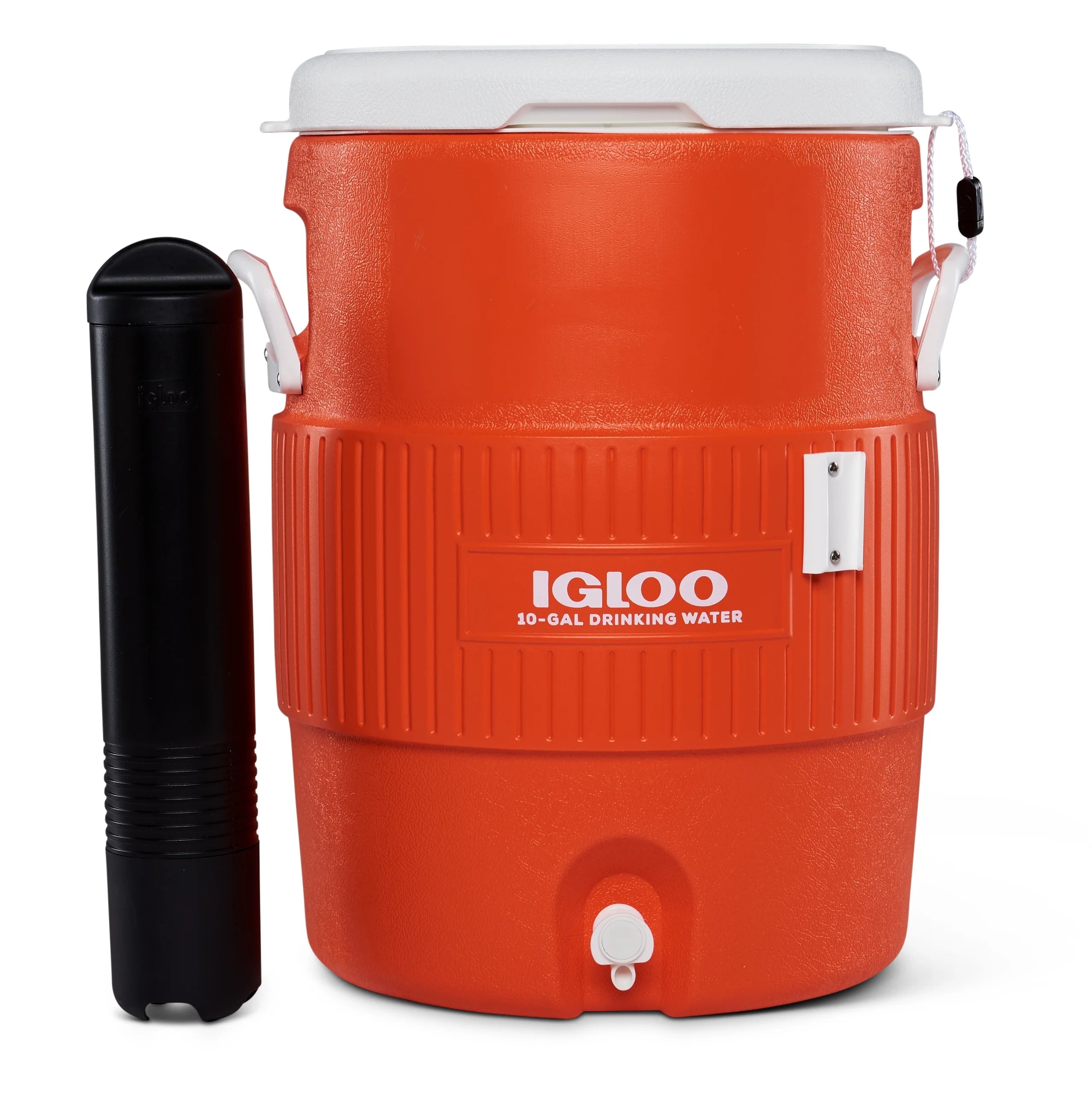Igloo 10-Gallon Seat Top Water Jug with Cup Dispenser, Orange N320846