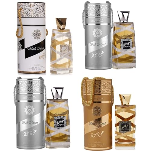 Lattafa Unisex 4 Piece Eau de Parfum Gift Set 3.4 oz / 100 ml each C391568