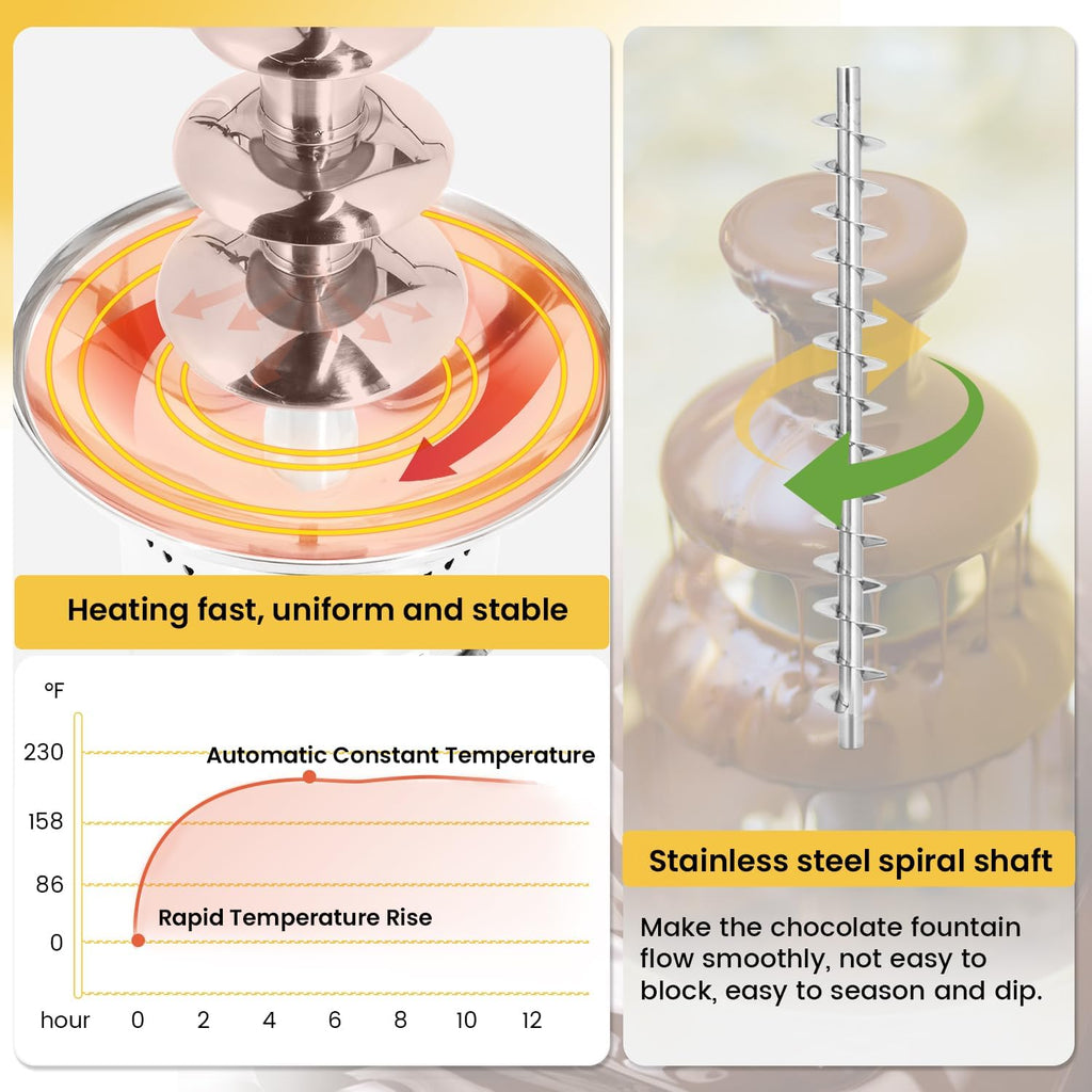 Commercial Chocolate Fountain 5 Tiers Stainless Steel S12057