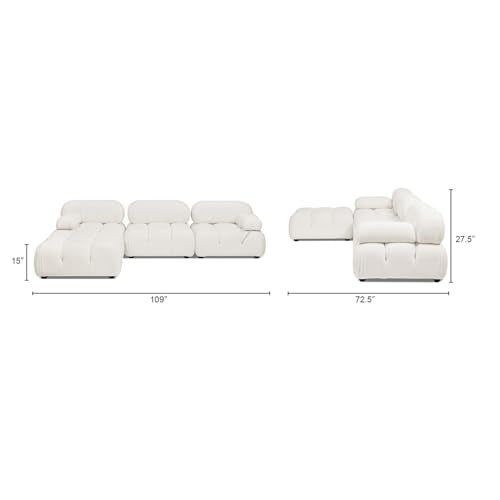 Jennifer Taylor Home Marcel 36" Bubble Modular Ottoman F168131