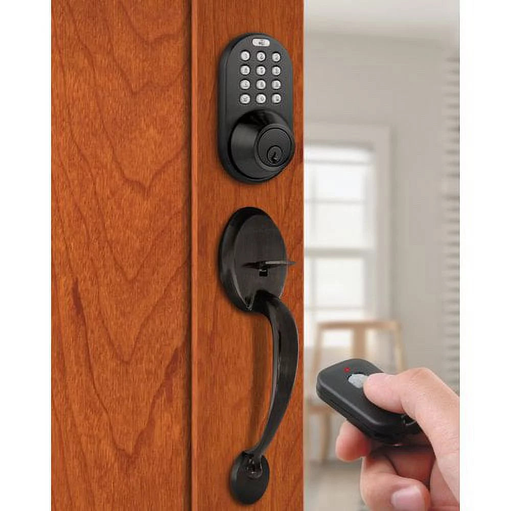 MiLocks Digital Deadbolt and Passage Handleset Combo, Polished Brass, Keyless Entry (BXF-02P) J87989