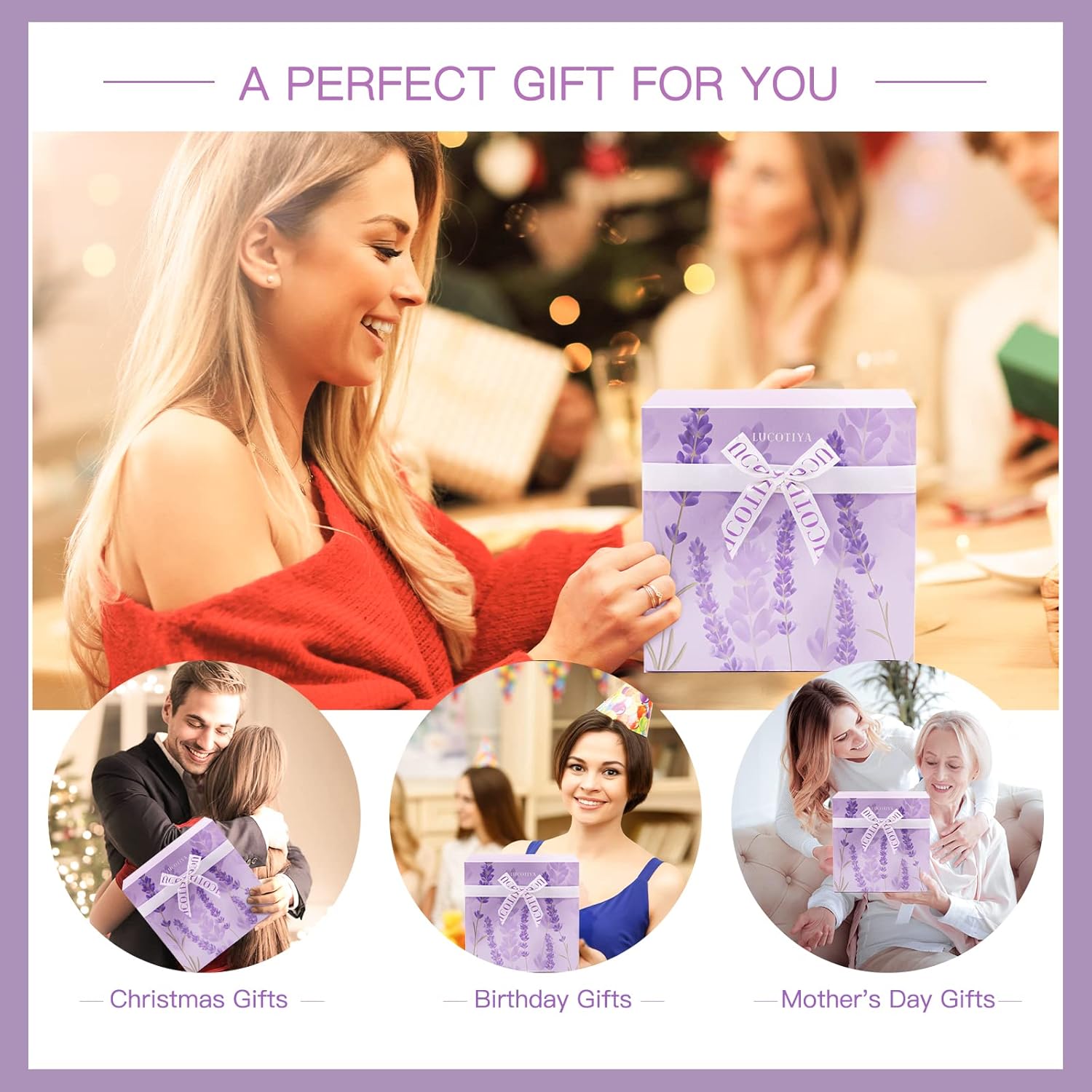 Lavender Bubble Bath and Body Gifts Set for Women G620