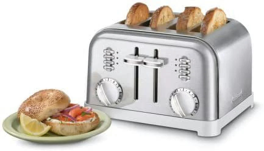 Cuisinart CPT-180WP1 Metal Classic 4-Slice Toaster, White O613505